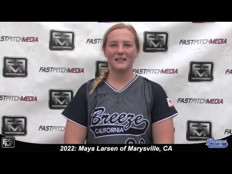 Cover image for softball skills video for player Maya Larsen. sn-1463