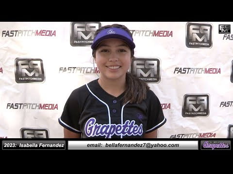 Cover image for softball skills video for player Isabella Fernandez. sn-201